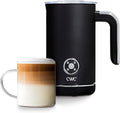 COOK WITH COLOR 4-in-1 Electric Milk Steamer and Frother - 2-Minute Heating and Frothing, Hot and Cold Foam Maker for Coffee, Latte, Cappuccino, Macchiato, Milk Warmer, Auto Shut Off, Black