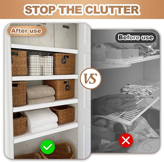 5 Pcs Wire Rack Covers 36x12x3 inch PVC Pantry Shelf Cover 0.31 inch Thick Removable Closet Wire Rack Shelf Covers,Decoration Kitchen Bathroom Office Shelving (Light Luxury White,36x12x3 inch)