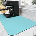 Coffee Mat - Absorbent Hide Stain Rubber Backed Dish Drying Mat for Kitchen Counter - Bar Mats for Countertops Accessories Fit Under Coffee Maker Espresso Machine