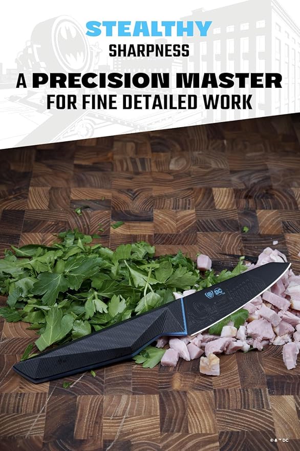 Dalstrong Knife Set - 2 Piece - BATMAN™ Shadow Black Edition - 8" Chef Knife 3.75" Paring Knife - High Carbon 7Cr17MoV Steel - Black Titanium Kitchen Knife - Collection Item - G10 Handle - Sheath