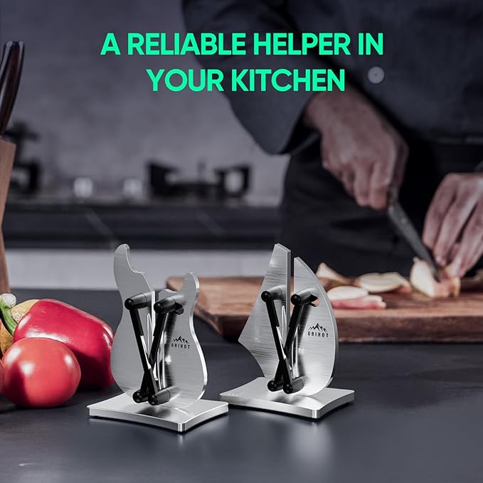 VQ-5 Professional Knife Sharpener | 3-Action Streamlined Guitar Design for Effortless Knife Sharpening - The Ultimate Tool for Precision 11 to 21 Degree Angles
