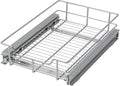 Pull Out Cabinet Organizer 14" W X 17" D, Slide Out Drawers For Kitchen Organizers and Storage, Pull Out Drawers For Cabinets Capacity Heavy Duty Caddy, Cabinet Shelves Chrome-Plated, Bathroom Pantry