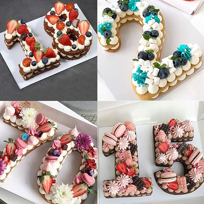 Ducodocu Large Silicone Number Cake Mould 3D Novelty Cake Pan DIY Baking Mold for Birthday Anniversary Number of 1 Purple