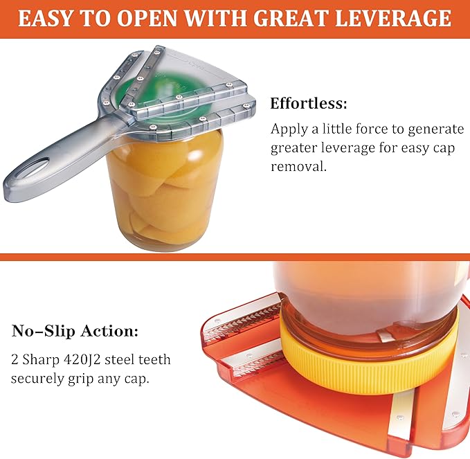 Jar Opener for Weak Hand & Seniors with Arthritis,Easy Twist Off Bottle Caps,Patent | Unique Kitchen Gadgets, Christmas Gifts for Elderly/Women/Men (Blue)
