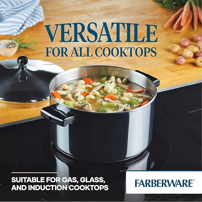 Farberware Classic 6-Quart Stainless Steel Stockpot Pack of 3