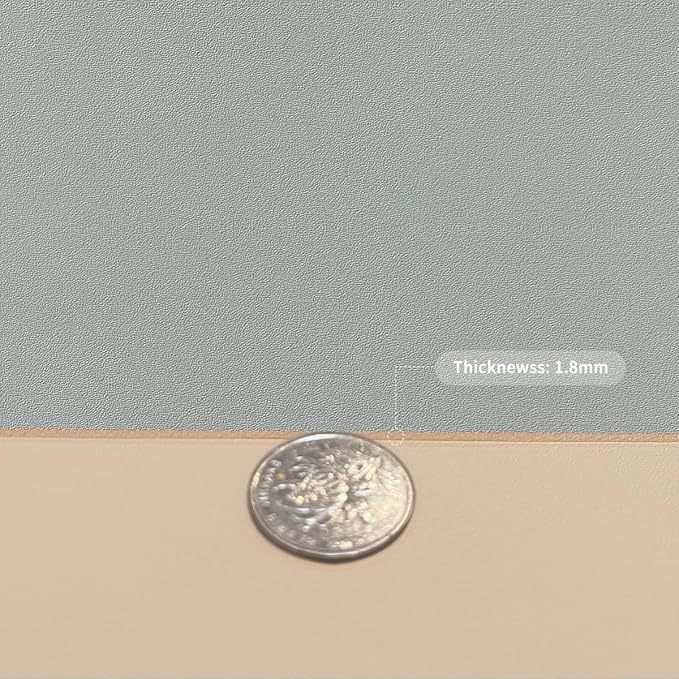 Leather Table Cover,1.8mm Thick,12x72 Inch Desk Cover,Dresser Cover Top,Dresser Protector Top,Dresser Cover,End Table Cover.(Light Brown+Gray,12x72)