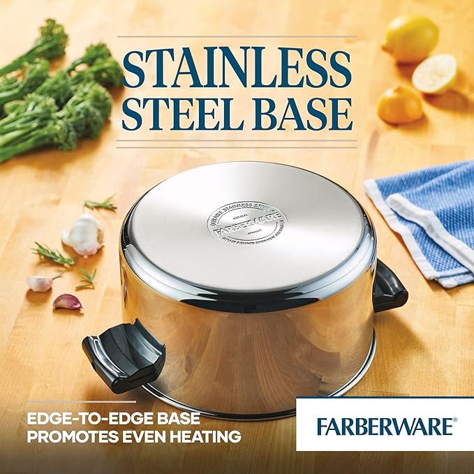 Farberware Classic 6-Quart Stainless Steel Stockpot with Lid