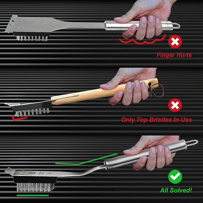 GRILLART Grill Brush and Scraper Replacement Head - 2PCS