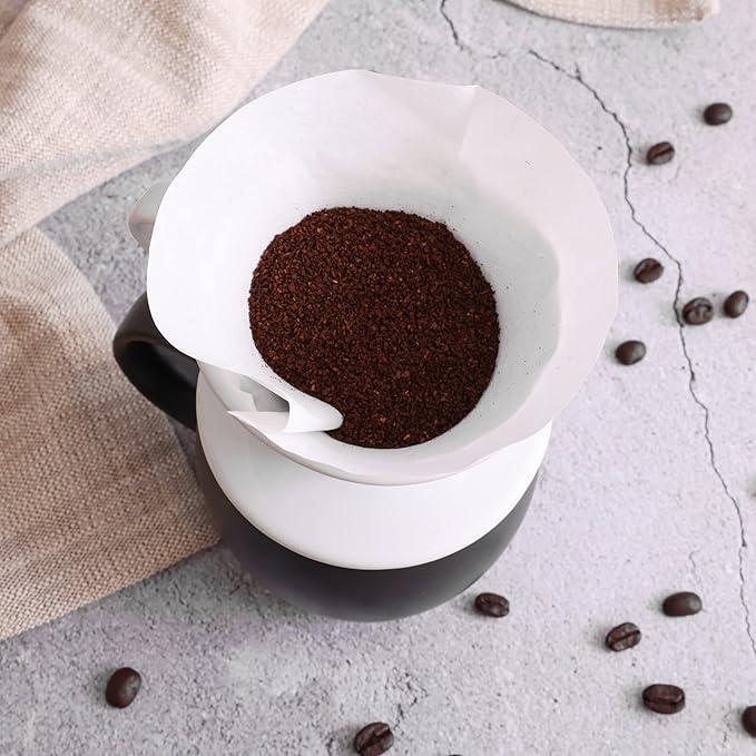 Pour Over Coffee Dripper - Ceramic Slow Brewing Accessories for Home, Cafe, Restaurants - Easy Manual Brew Maker Gift - Extra Small - White, 1 Cup