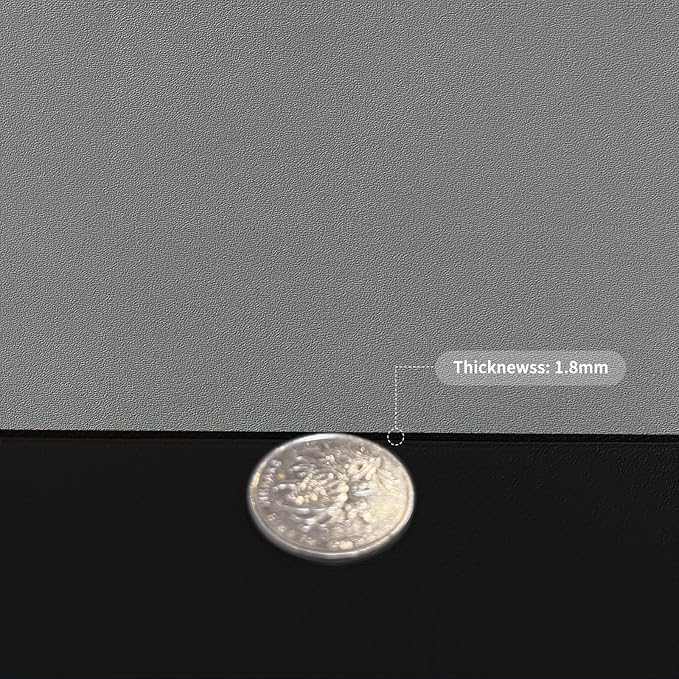 Leather Table Cover,1.8mm Thick,42x66 Inch Table Protector,Table Protector for Dining Room Table,Dining Table Cover,Table Cover Protector,Dining Table Pad Protector(Black+Gray,42x66)