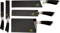 EVERPRIDE 5 PIECE Chef Knife Guard Set Universal Blade Edge Cover and Knife Sheath Set for Chef and Kitchen Knives Durable BPA-Free Felt Lined Sturdy ABS Plastic Knife Storage and Protection