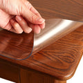 Clear Table Cover Protector Rectangle 14x36 Inch, 1.5mm Transparent Plastic Table Protector Waterproof, Anti-Scratch Clear Desk Mat for Office Desktop Dresser Dining Table, FDA Compliant