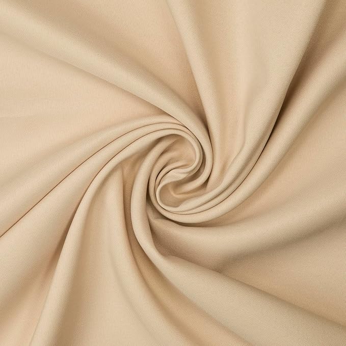 Gee Di Moda Rectangle Tablecloth - 60 x 126 Inch Beige Table Cloth for 8 Foot Rectangle Table - Heavy Duty Washable Fabric - for 8 Ft Buffet Table, Holiday Party, Dinner, Wedding & Baby Shower