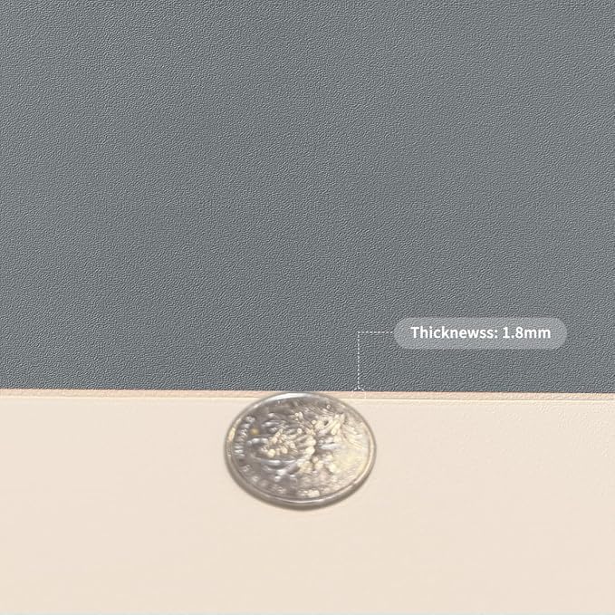 Leather Dresser Cover,1.8mm Thick,14x84 Inch,Dresser Protector Top,Dresser Top Protector,Dresser Cover Top,Dresser Top Cover,Dresser Cover Top for Bedroom.(Off White+Light Gray,14x84)