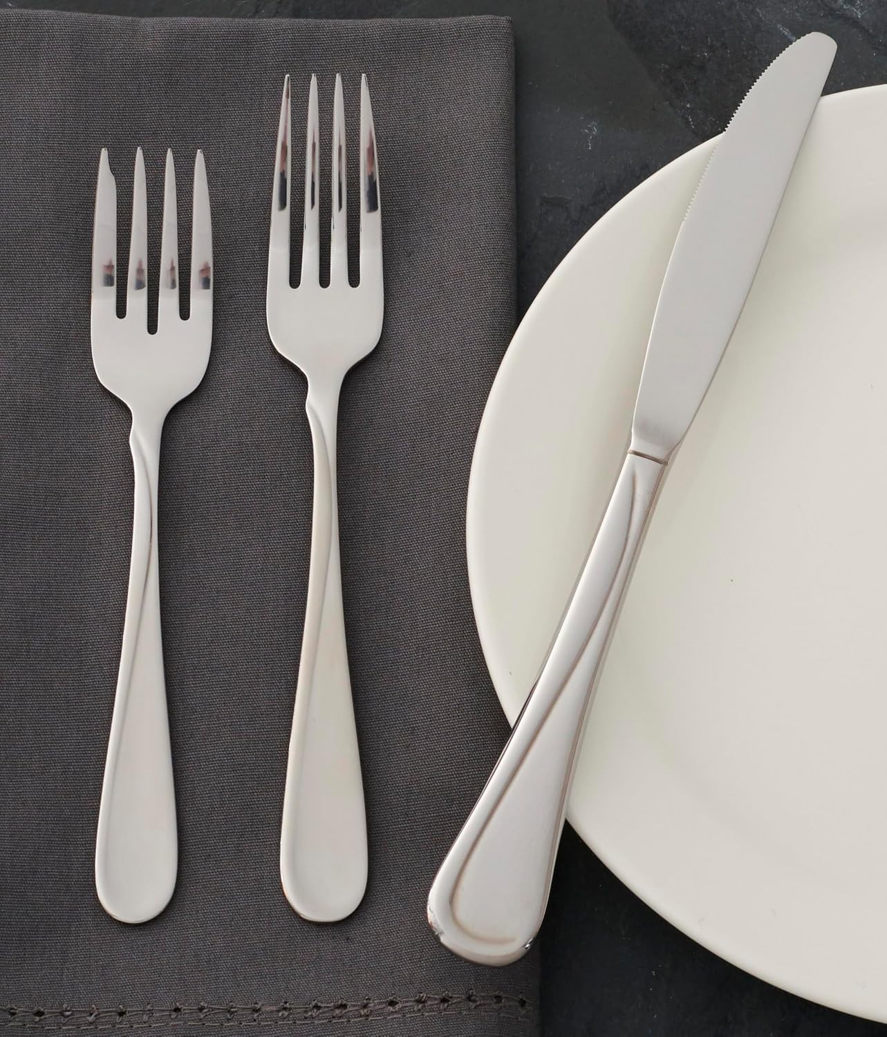 Oneida Flight Dinner Forks, 18/0 Stainless Steel, Set of 6