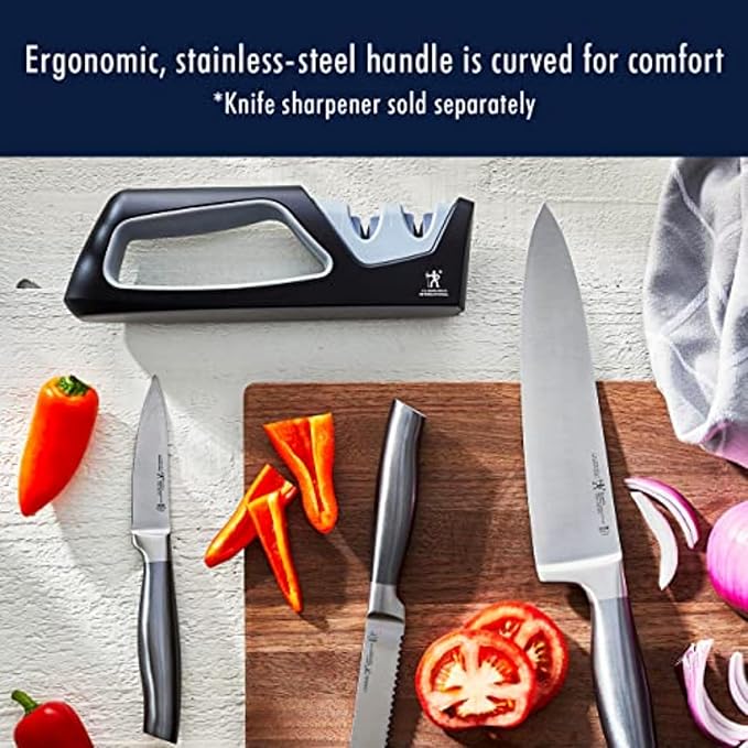 HENCKELS Graphite Razor-Sharp 13-pc Knife Set German Engineered Informed by 100+ Years of Mastery, Chefs Knife, Black/Stainless