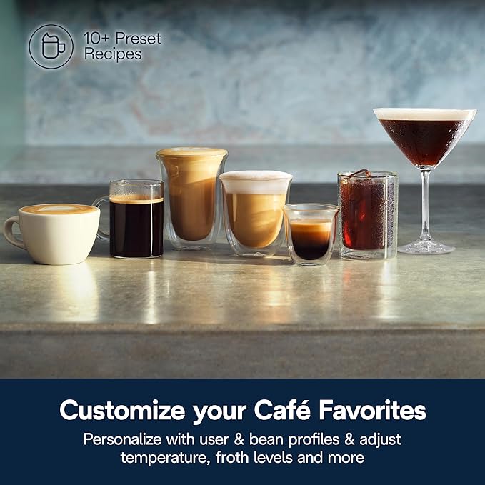 De'Longhi La Specialista Touch Espresso Machine with Grinder & Milk Frother – Cold Brew & Iced Coffee Maker, Burr Grinder, 10 Drink Presets, Compact Bean to Cup, Award-Winning Italian Design