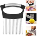 2025 Upgraded Onion Slicer, Onion Holder Chopper for Slicing, Chopper Slicer Assistant Tool, Cutter for Slicing of Meat, Potato, Tomato Kitchen Gadgets (1, Max)