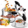 Wantjoin Aluminum Pressure Cooker 23Qt Pressure Canner, Pressure Pot with Pressure Control for Home Kitchen or Restraurant, Commercial Pressure Cooker with Gauge