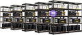 HOMEDANT 5-Tier Laminated Boltless Heavy Duty Metal Shelving Unit Adjustable Garage Storage Utility Rack Shelves Organization Shelf Warehouse Industrial 39.8" W x 18.2" D x 71.3" H 10Pack