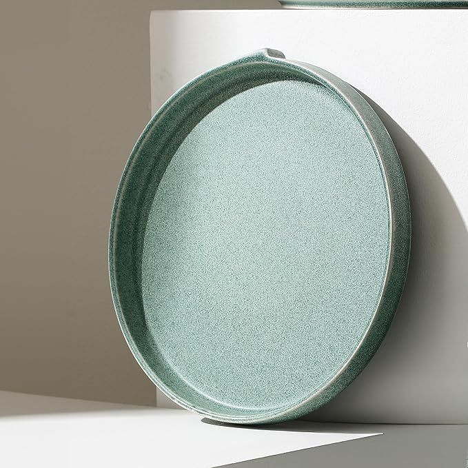 Stone Lain Bao 4-Piece Salad Plate Set Stoneware, Green
