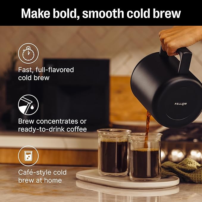 Fellow Aiden Precision Drip Coffee Maker, Thermal Carafe, Perfect Temperature Control, Bloom Cycle, Single Serve to 10 Cup Capacity, Matte Black