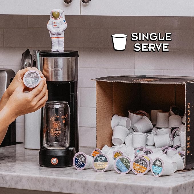 Copper Moon Single Serve Coffee Pods for Keurig K-Cup Brewers, Medium, Strong and Dark Roast, Variety Pack Gift Box with Stargazer, Blast Off and Dark Sky Blend, 36 Count