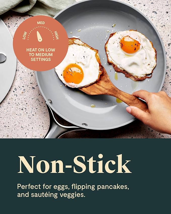 Caraway Fry Pan Duo Marigold - Non-Toxic Ceramic Cookware Set 2 Piece