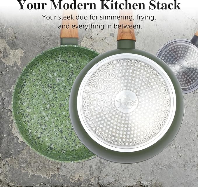 Nonstick Cookware Set 2-Piece 10.25" Green - PFOA Free