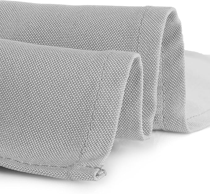 Gee Di Moda Rectangle Tablecloth - 90 x 132 Inch Silver Table Cloth for 6 Foot Table with Floor-Length Drop - Heavy Duty Washable Fabric - 6 Ft Buffet Table, Holiday Party, Wedding & Baby Shower